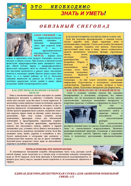 Listovka Snezhnye zanosy